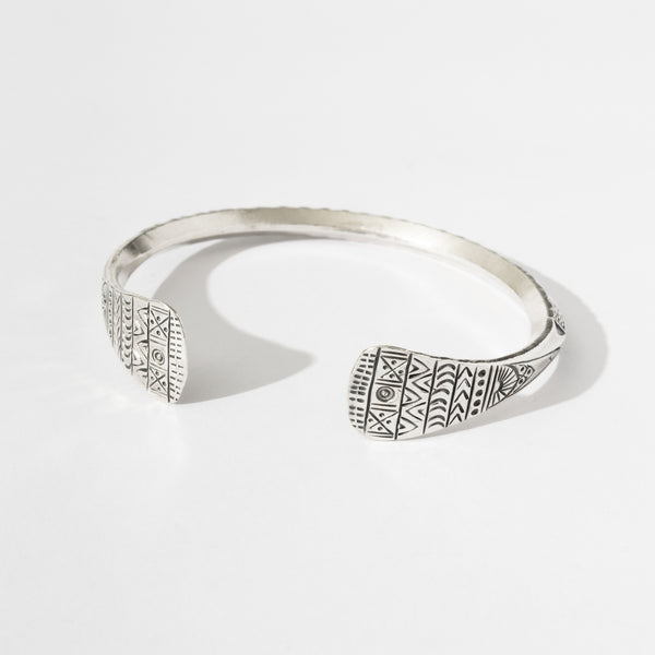 TRIBAL SILVER-BANGLE-0001