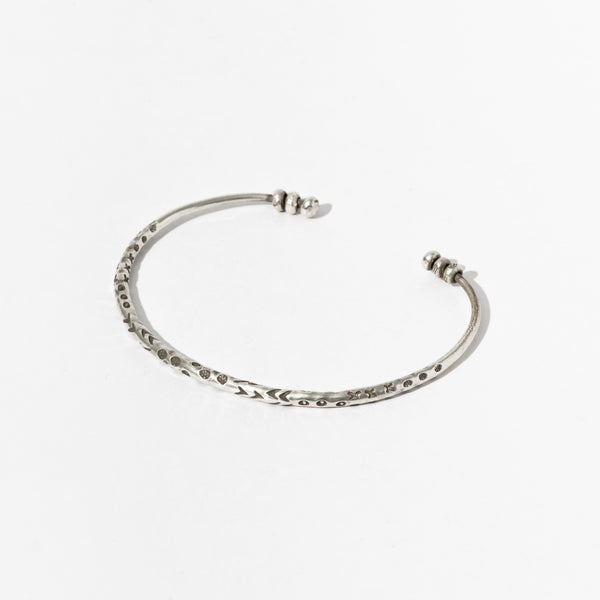 TRIBAL SILVER-BANGLE-0008