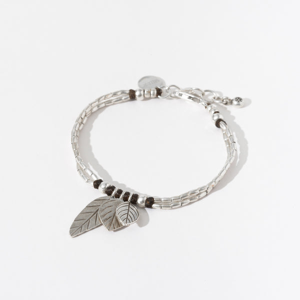 TRIBAL SILVER-BRACELET-0001-BROWN