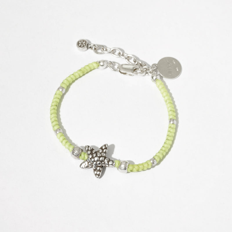 SILVER & CORD-BRACELET-0008 LIME